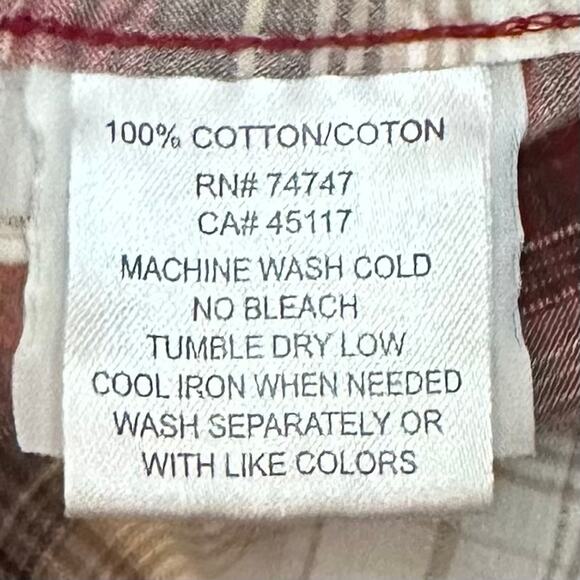 Set of‎ 2 Red Head Long Sleeve Plaid Button Down Shirts Mens 2XL Red Brown - Picture 9 of 16